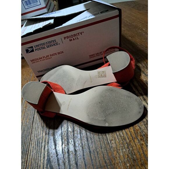 9.5 Dream Pairs Red Carnival Open Toe Low Block Chunky Heel Dress Shoes Sandals - Picture 6 of 6